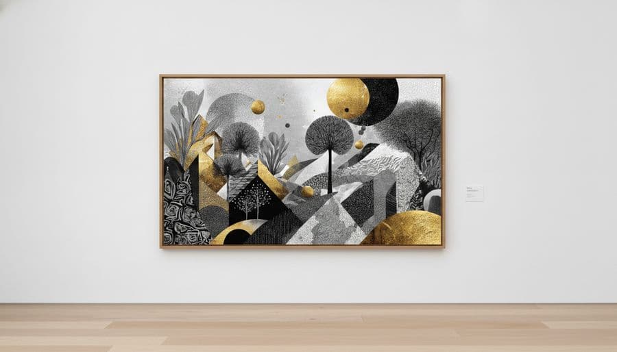 Abstracción Oro y Negro I