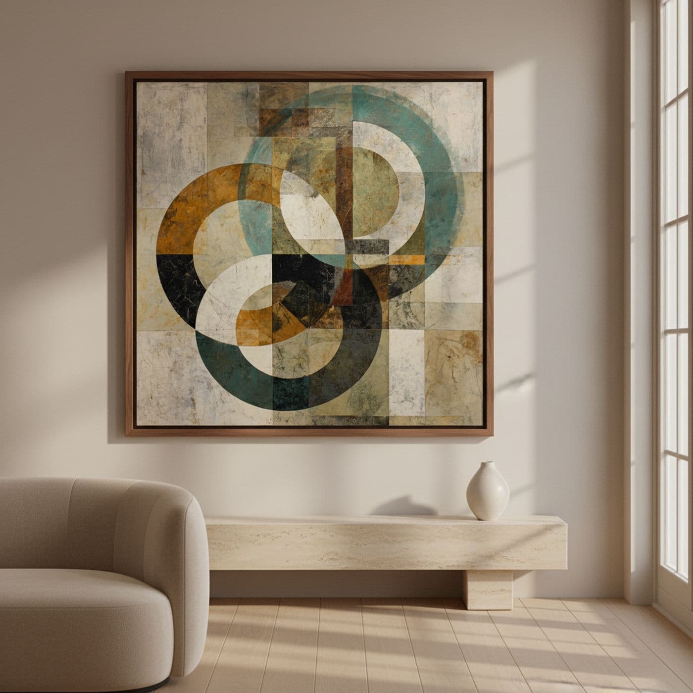 Abstract art for the living room: how to choose the colour without getting it wrong